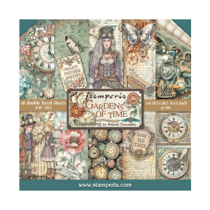 Sada 10ks oboustranných scrapbooking papírů - Gardens of Time