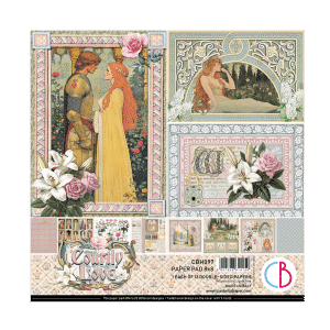 Sada 12ks oboustranných scrapbooking papírů - Courtly Love